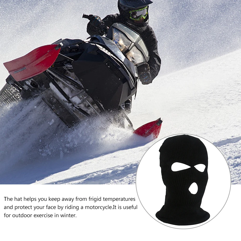 Лыжная маска армейская тактическая Зимняя Теплая Лыжная велосипедная 3 Отверстия Лыжная Балаклава полная маска для лица зимняя женская мужская маска для лица Зимняя Маска
