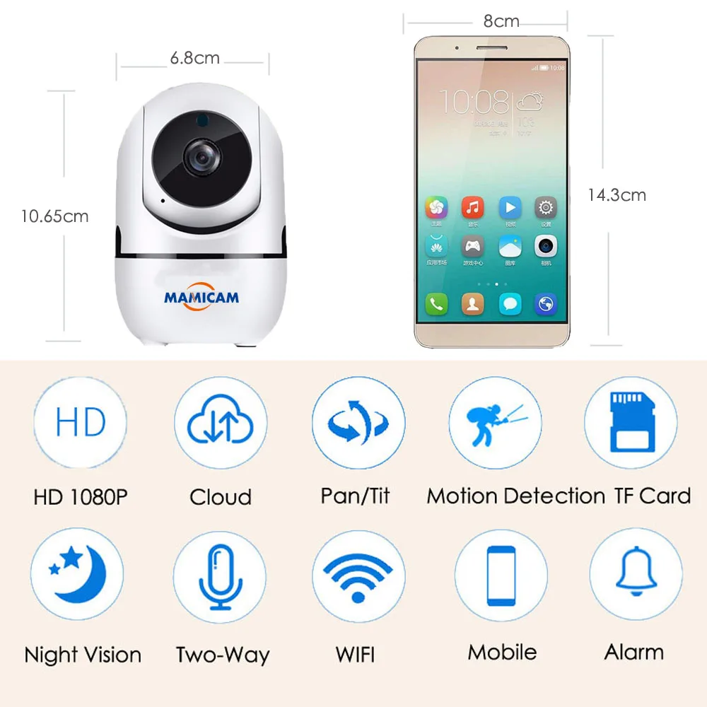 1080P Беспроводная IP Wi-Fi камера Облачное хранилище интеллектуальное автоматическое слежение за человеком Домашняя безопасность CCTV сеть мини-камера