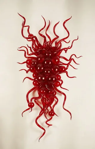 

Made in China Energy Saving Light Fixture Red Glass Chandelier