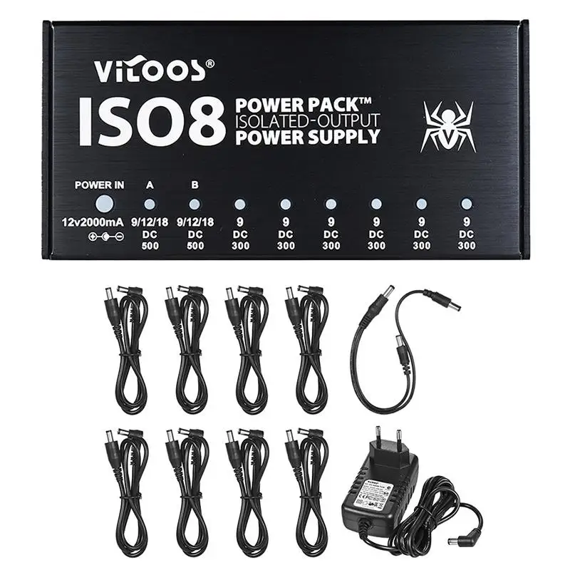 Vitoos Iso8 гитарные интегрированные эффекты компактный размер Электропитание