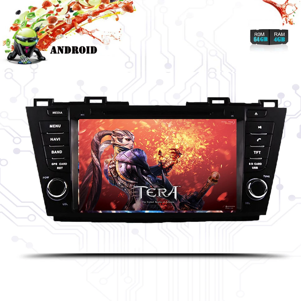 Восьмиядерный Android 9 0 автомобильный dvd-плеер для MAZDA 5 dvd gps аудио 4G RAM BULIT IN 3/4G 64GB ROM