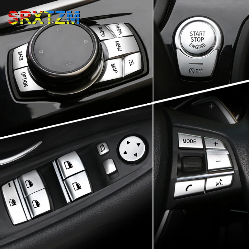 SRXTZM для BMW F10 F07 F06 F12 F13 F01 F02 F20 F30 F32 Автомобильная Наклейка ABS хромированная крышка