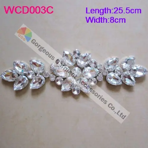 1 шт. Блестящий серебряный Флёр-де-Лис с кристаллами аппликация Радужный цветок