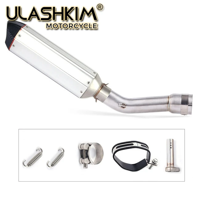 same photo Motorcycle Full System Exhaust Escape Muffler Middle Connect Link Pipe Slip On For YAMAHA FZ1 FZ1N FZ1000 2005 to DB-KILLER - Цвет: same photo
