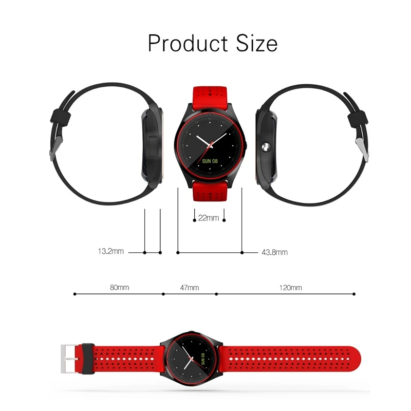Bluetooth Smart часы V9 с Камера Smartwatch Шагомер здоровья спорта relogios Для мужчин женщин для