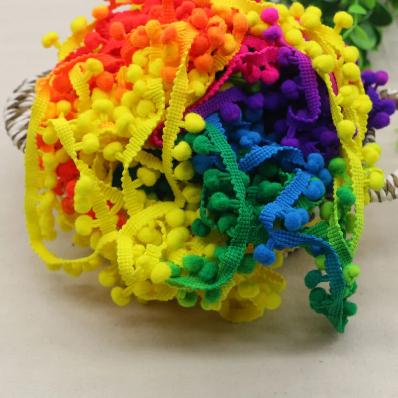 5 шт./партия бахрома с помпоном 2 см|african lace guipure|fringe tassellace guipure |