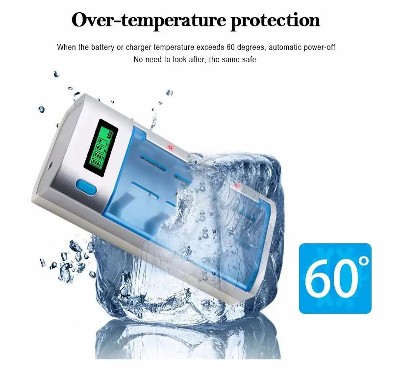 Аккумуляторная смарт дисплей ЖК экран зарядное устройство для Ni MH NI CD AA/AAA/SC/C/D/9V