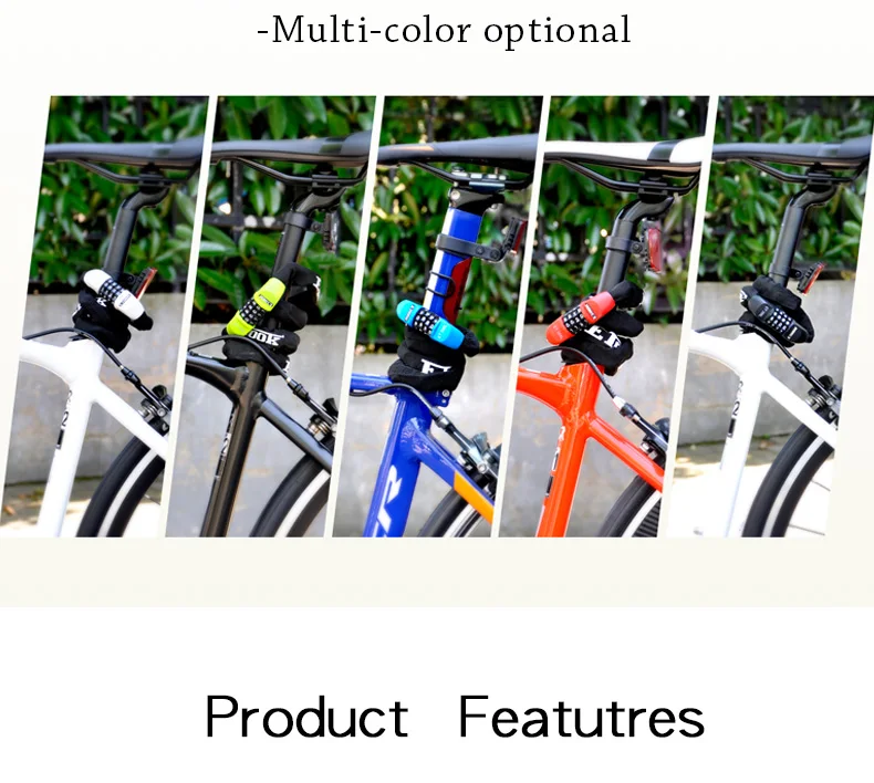 Etook Chain lock Mountain Road Bike Lock Scooter Bike Password Digital Chain Lock Bicycle Accessories Mini convenient 900mm