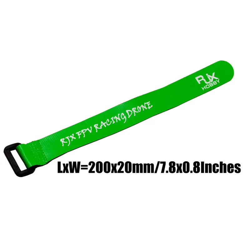 

8Pcs Green fasteners straps 20mm x 200mm Non-Slip Silicone Battery Straps for Helicopter FPV Quadcopter DIY Drone Accessories
