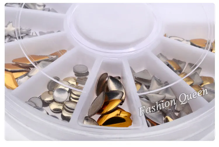 Набор для украшения ногтей золотого и серебряного цвета различные конструкции