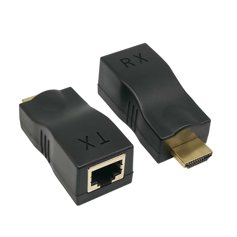 HDMI удлинитель 30 м передатчик TX RX в Ethernet конвертер 1 4 1080P по Cat5e CAT6 RJ45 LAN кабель для ТВ