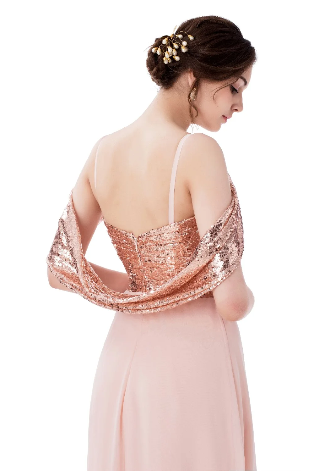Elegant A Line Sweetheart Sleeveless Sequined Convertible Long Bridesmaid Dress vestido de festa Abendkleid Party Birthday | Свадьбы и