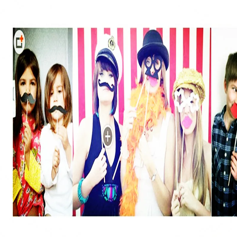 2016 Новый 10 Шт./лот Photo Booth Опора Черный Картон Доске Придерживайтесь свадебные