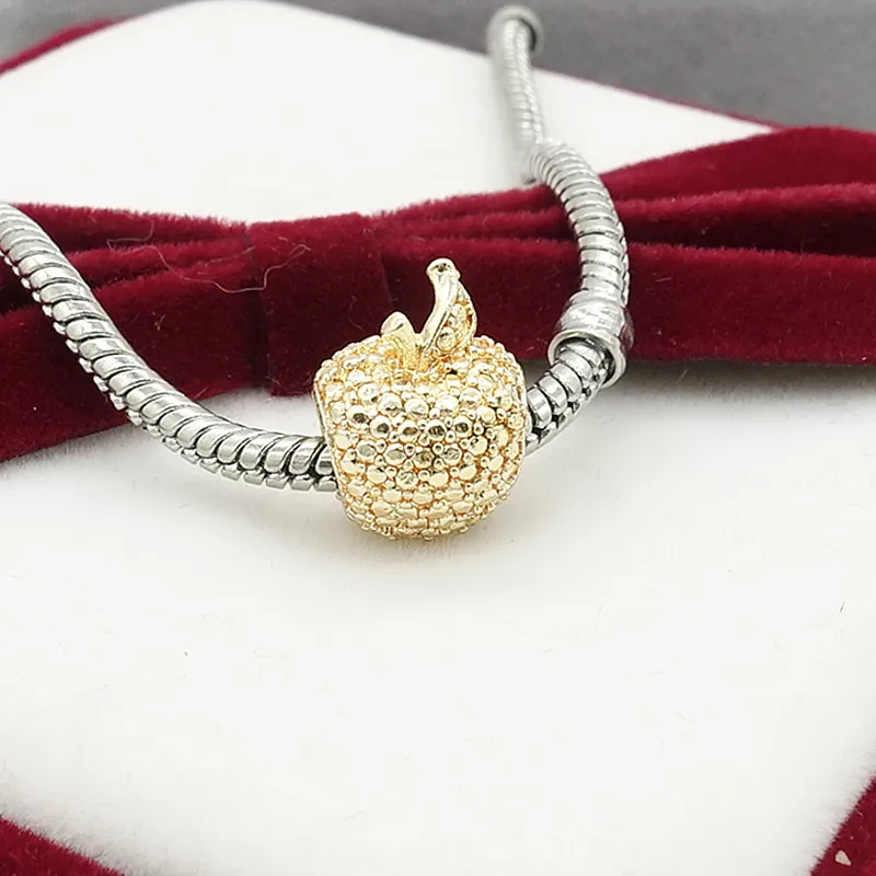 TTBEADS Европейский Шарм с золотым кубическим цирконием свободные бусины