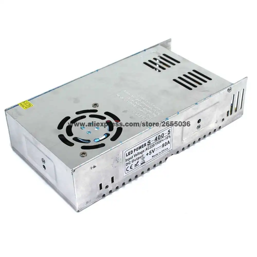 Одиночный выход Регулируемый DC5V 80A 400W переключатель питания переключение