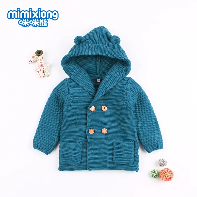 Вязаный кардиган для маленьких мальчиков 2019 зимние теплые детей детские свитера