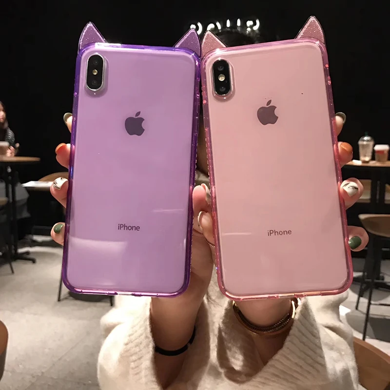 Glitter Phone Case For iPhone 7 8 6 Plus iphone case silicone XS MAX XR Back Cover Fashion cute X |