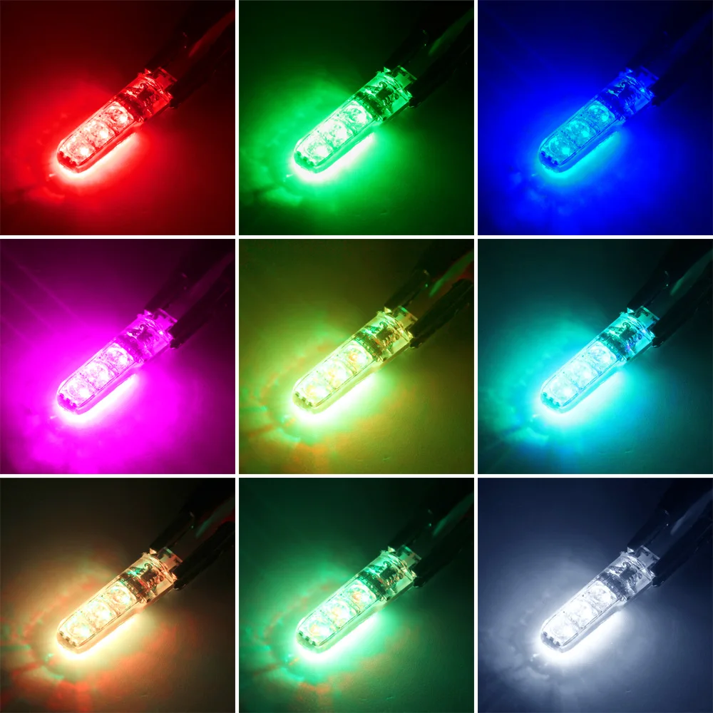 RGB интерьер автомобиля LED атмосферный Свет 12V RGBW Супер яркая вспышка лампа