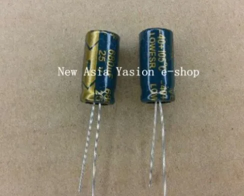 20 шт. электролитический конденсатор 25V680UF 8X16 680 мкФ 25В 8х16|capacitor 4700uf|capacitor tantalumcapacitor