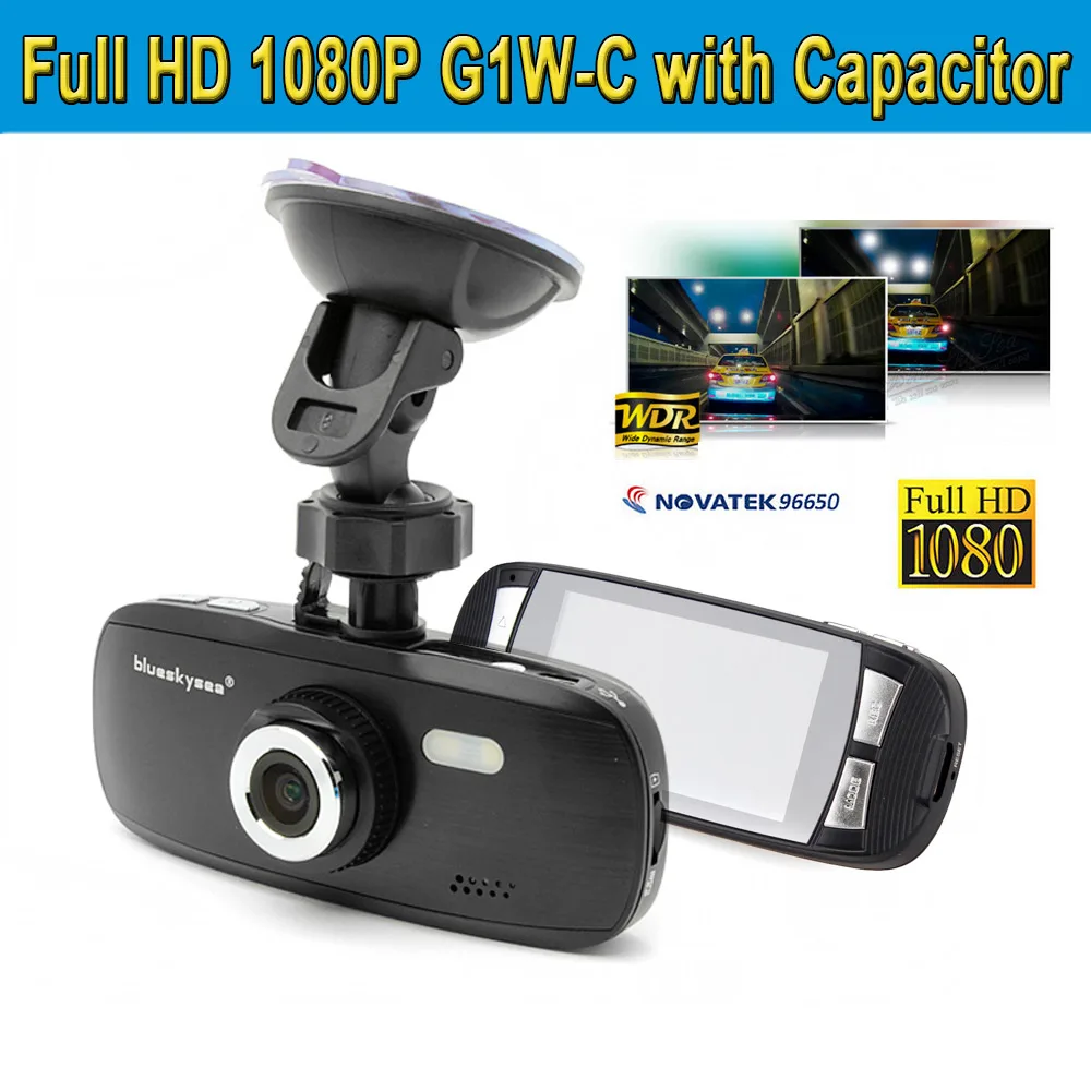 Бесплатная доставка! Видеорегистратор Blueskysea FHD 1080P G1W C с конденсатором и камера DVR