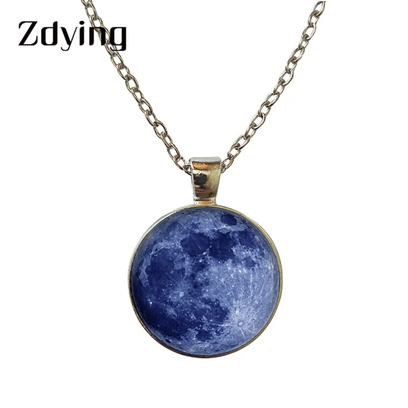 Ожерелье со звездами ZDYING Moon ожерелье с изображением туманности стеклянный