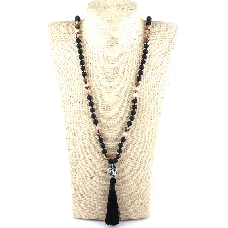 MOODPC модные богемные ювелирные изделия 108 бусины с разными камнями узлом овальный