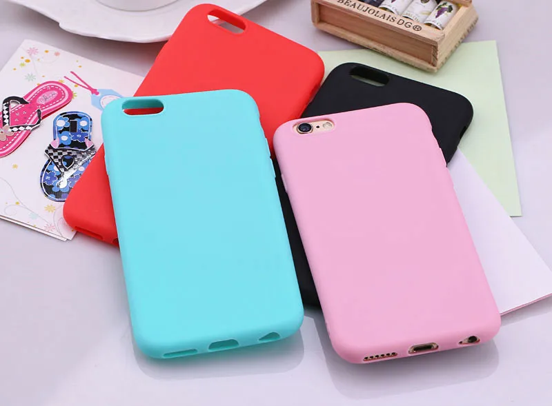 Милый силиконовый чехол для iphone 7 8 plus X 10 мягкий карамельных цветов 6 s Plus SE 5s