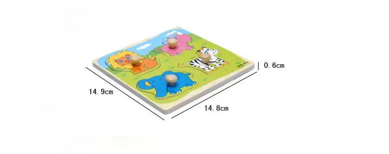 1 шт. деревянные пазлы Развивающие игрушки для детей с рисунком в виде животного