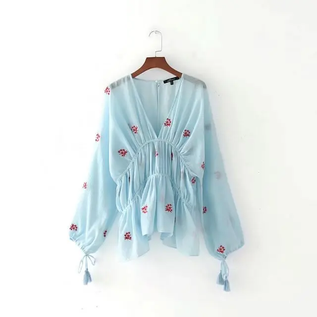 Женская Осенняя футболка с длинным рукавом и глубоким вырезом 2019 | одежда