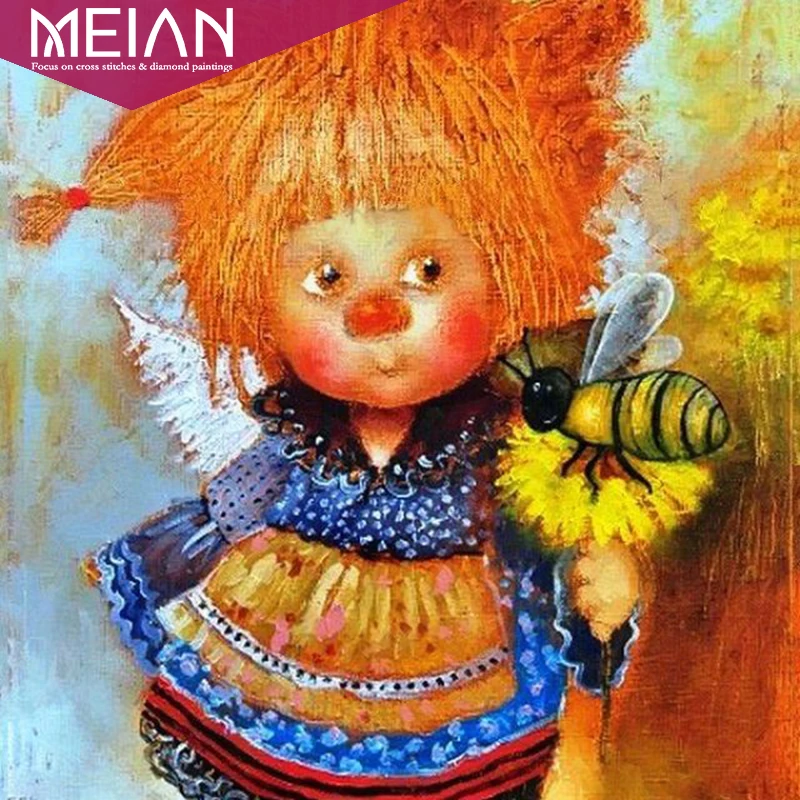 Meian полный 5D DIY алмазная живопись мультфильм Рукоделие Алмазная Вышивка крестом