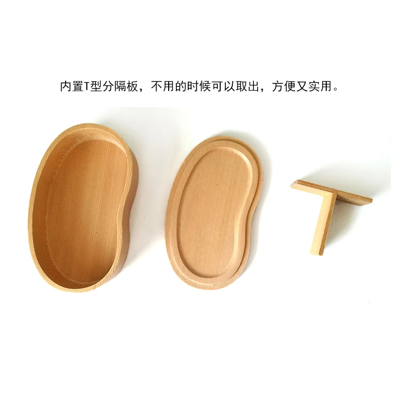 Raw wood color not paint Waist Lunch Box Japan Sushi Bento LunchBox Portable Food Container Fruits Storage Tableware Set | Дом и сад