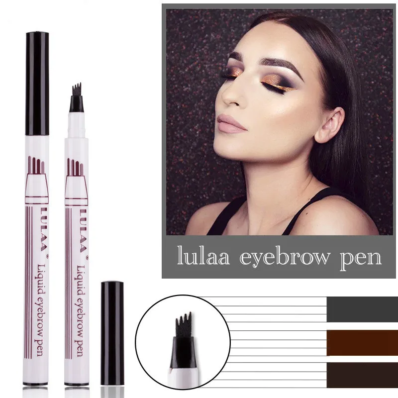 Карандаш для бровей Microblading водостойкая вилка кончик тату 4 головки тонкий эскиз