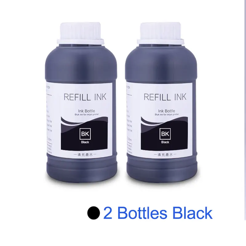2 PCS - Black 250 мл пигмент контейнер с чернилами для hp Designjet 500 800 4000 5000 5500 T770 T790 T1100 T1300 Z2100 T2300 Z3100 Z5200 Z5400 чернила для принтера - Цвет: 2 PCS - Black