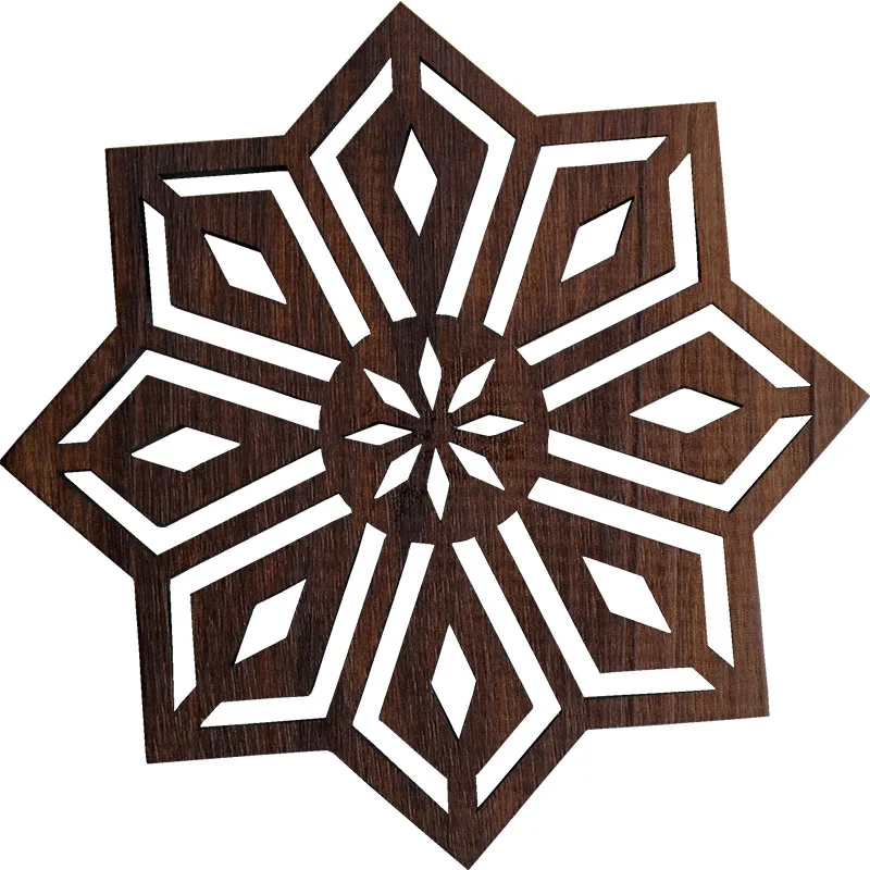 Северная Америка черный орех Potholder салфетки лазерная резка полые 2 типа