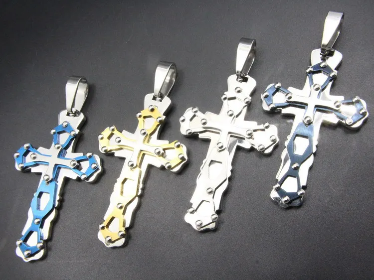Hot Popular Cross Four color Pendant High Quality Stainless Steel Jewelry Sets for Men and boy | Украшения и аксессуары