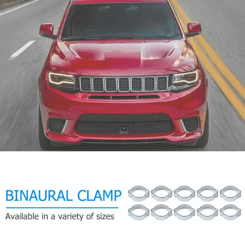 10 шт. двойные хомуты для шланга хомут топливной трубы водяного из углеродистой