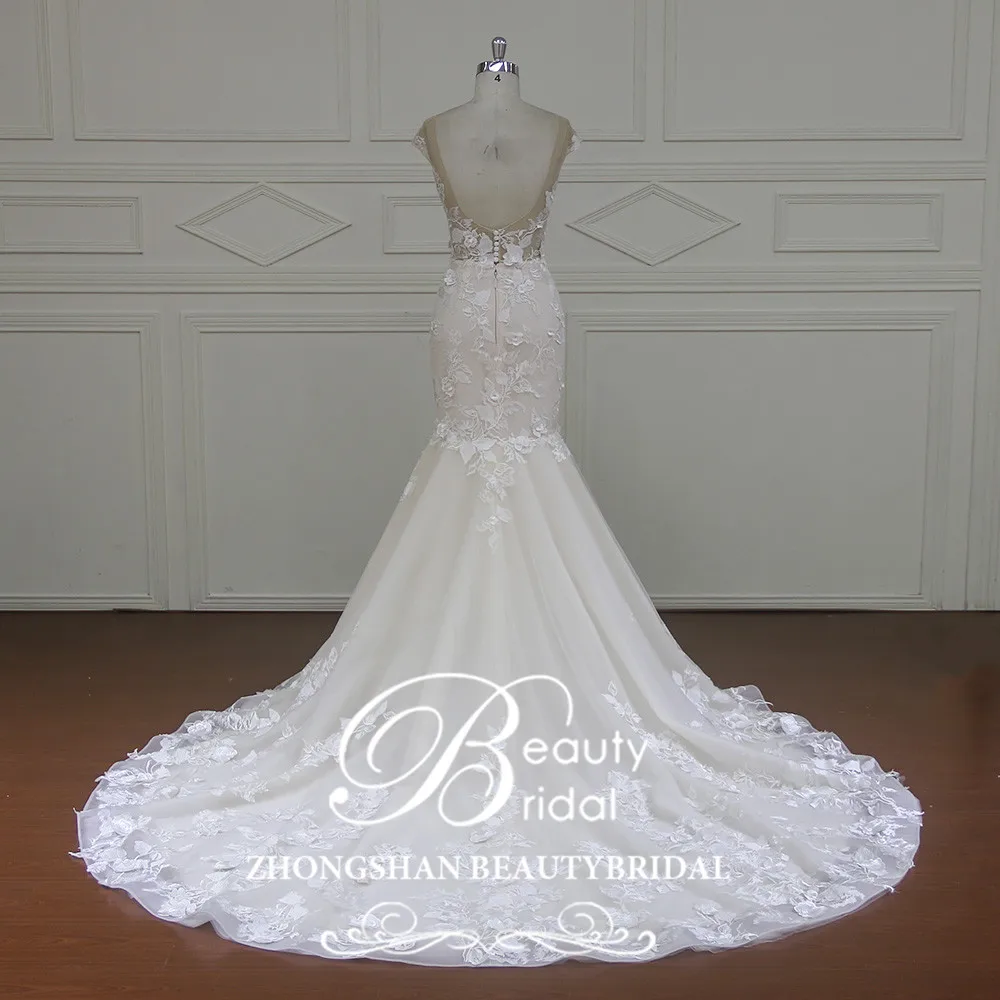 Винтажное платье Русалочки кружевное ручной работы с цветами и кружевной