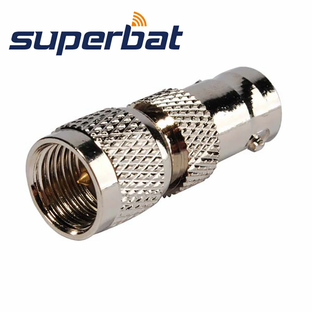 Адаптер Superbat Mini UHF для BNC штекер Female Jack прямой радиочастотный коаксиальный разъем