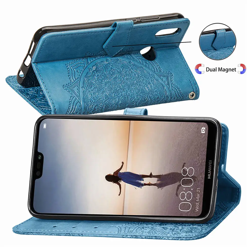 Huawei P20 Lite Flip Leather Case For P30 Pro P8 P10 mate 10 20 lite honor 6A 9 P smart 2019 Coque wallet cover |