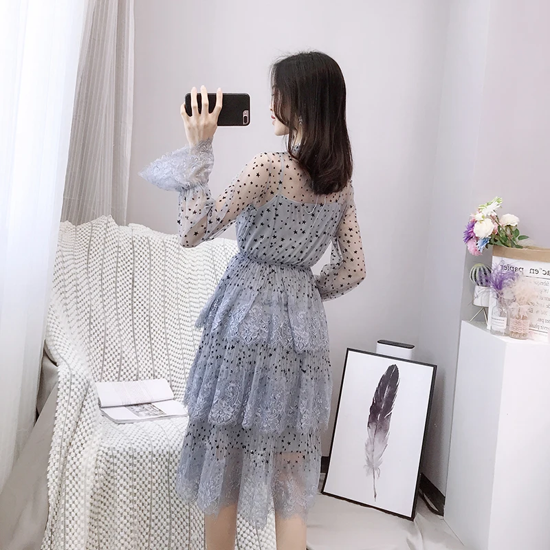 Женский комплект ALPHALMODA с меховым воротником милый бант звезды принт длинными