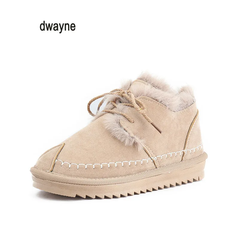Dwayne/женские ботильоны; Сезон Зима; Шерсть; мех; Новинка года; женские зимние сапоги из натуральной кожи; теплые женские зимние сапоги на плоской подошве с мехом овчины