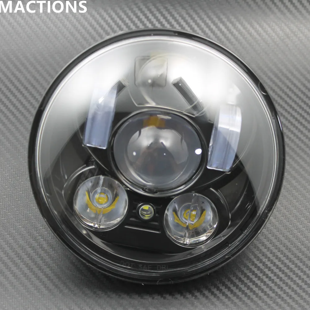 Мотоциклетные аксессуары фары 5 75 дюйма для мотоцикла светодиодсветодиодный 3/4