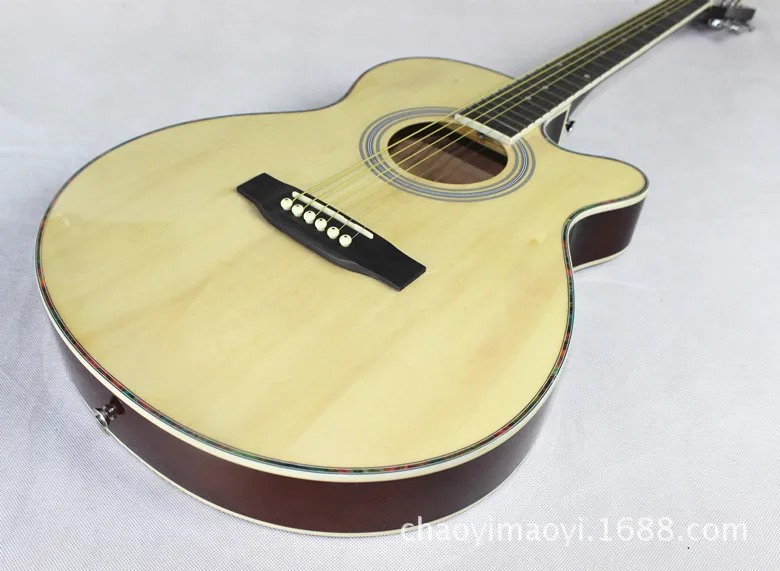 Гитара акустическая электрическая стальная струна тонкий корпус Flattop Balladry поп