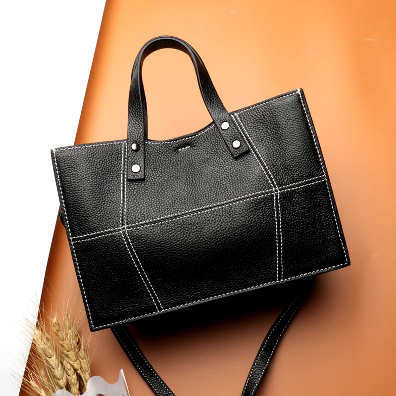 DXS пояса из натуральной кожи Винтаж Сумка для женщин Повседневное Tote