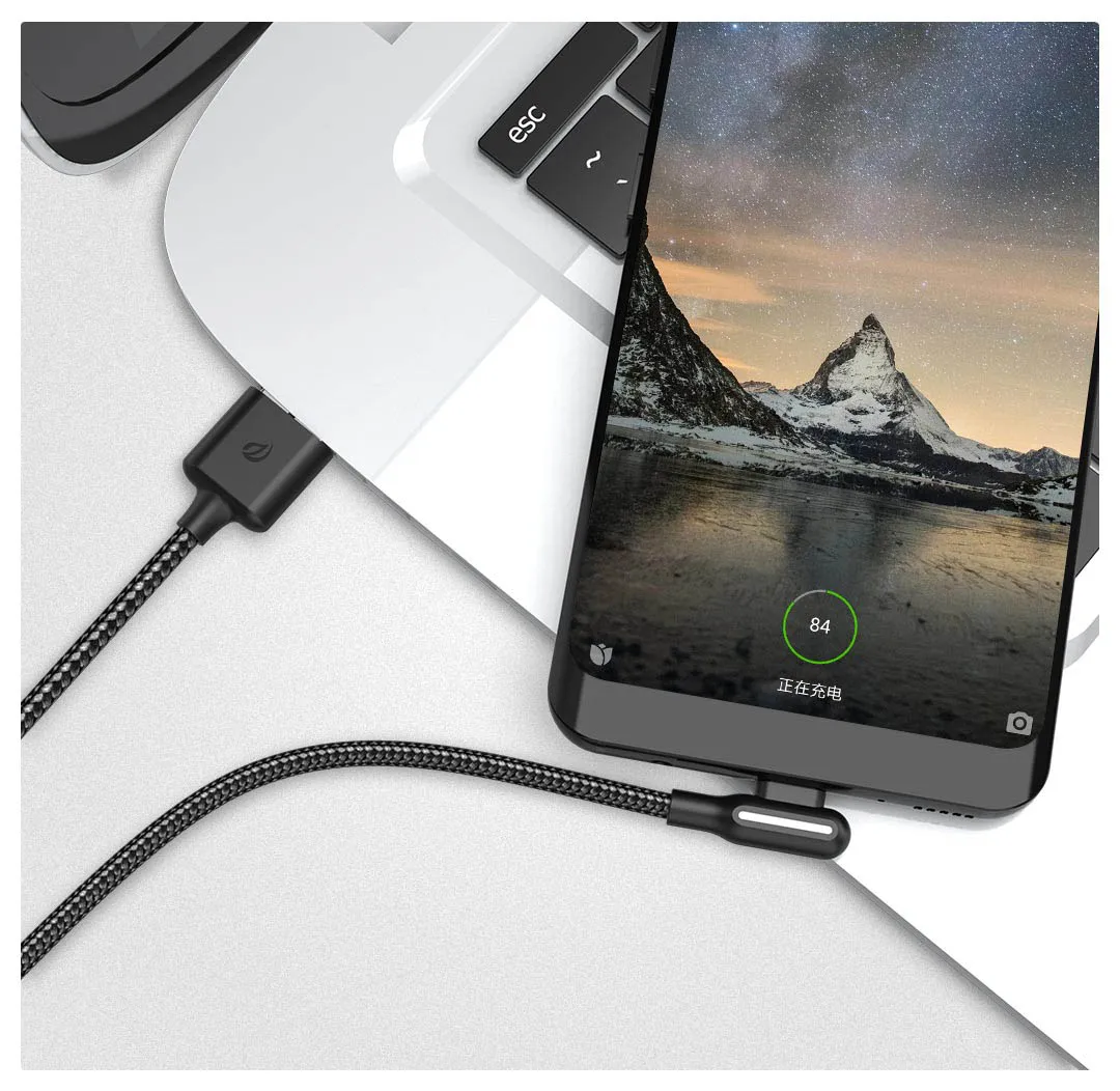 Xiaomi Mijia WSKEN type-C налокотник линия данных зарядное устройство для трансмиссии два в одном кабель нейлоновый переплет портативный умный дом
