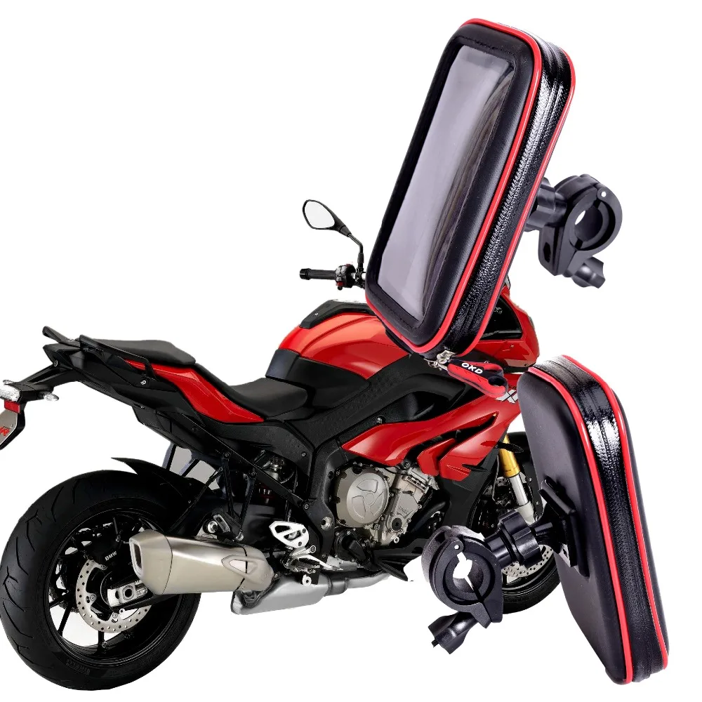 

Upgrade Waterproof Motorcycle Phone Holder Bag Bicycle Rainproof GPS Phone Holder Bike Handlebar Support Moto Mount Card slots
