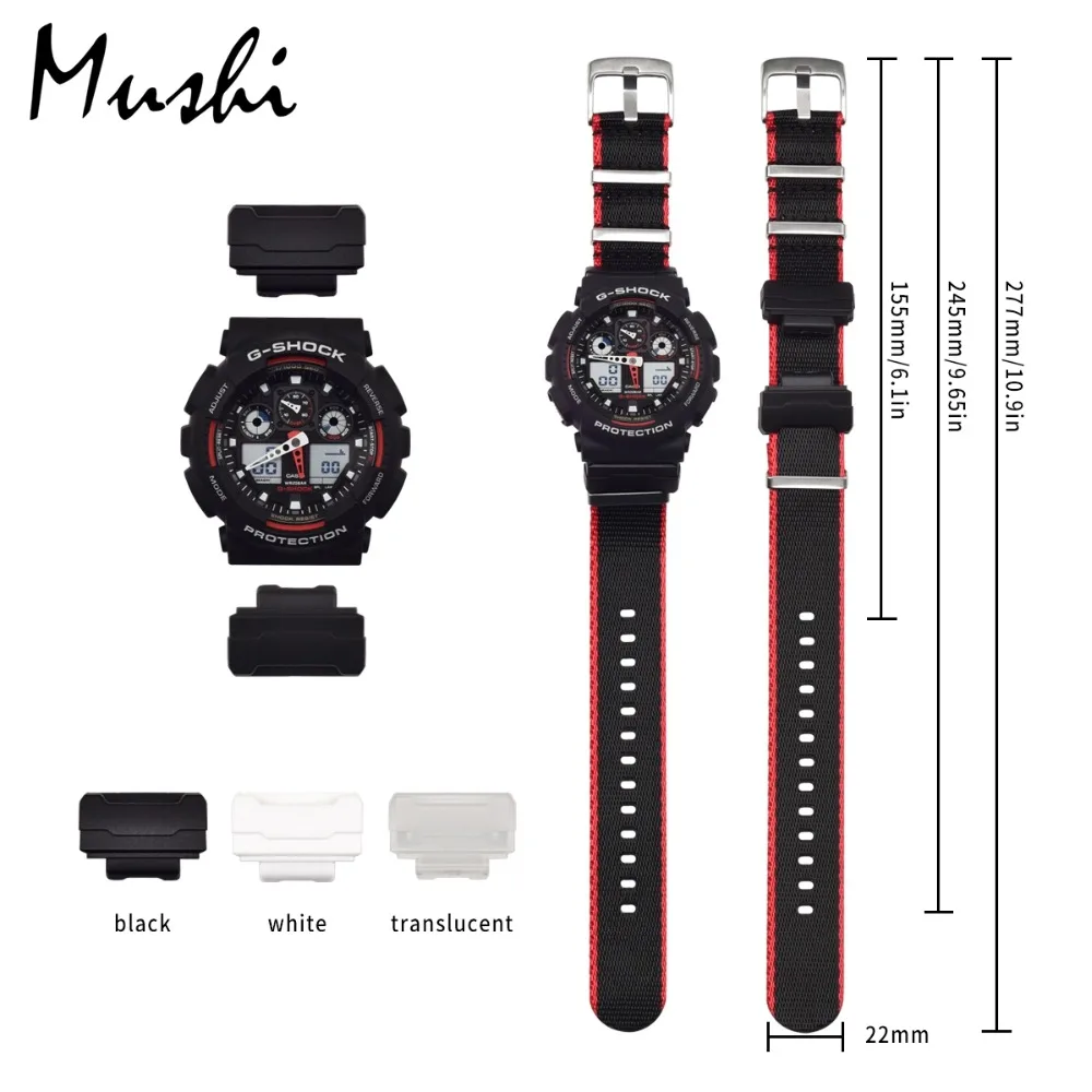 Набор клемм Замена для объектива с оптическими зумом Casio DW-5600 GWX-5600 GW-5000 G-5600 GW-M5610 GLX-5600 DW-6900+ нейлоновый ремешок для наручных часов