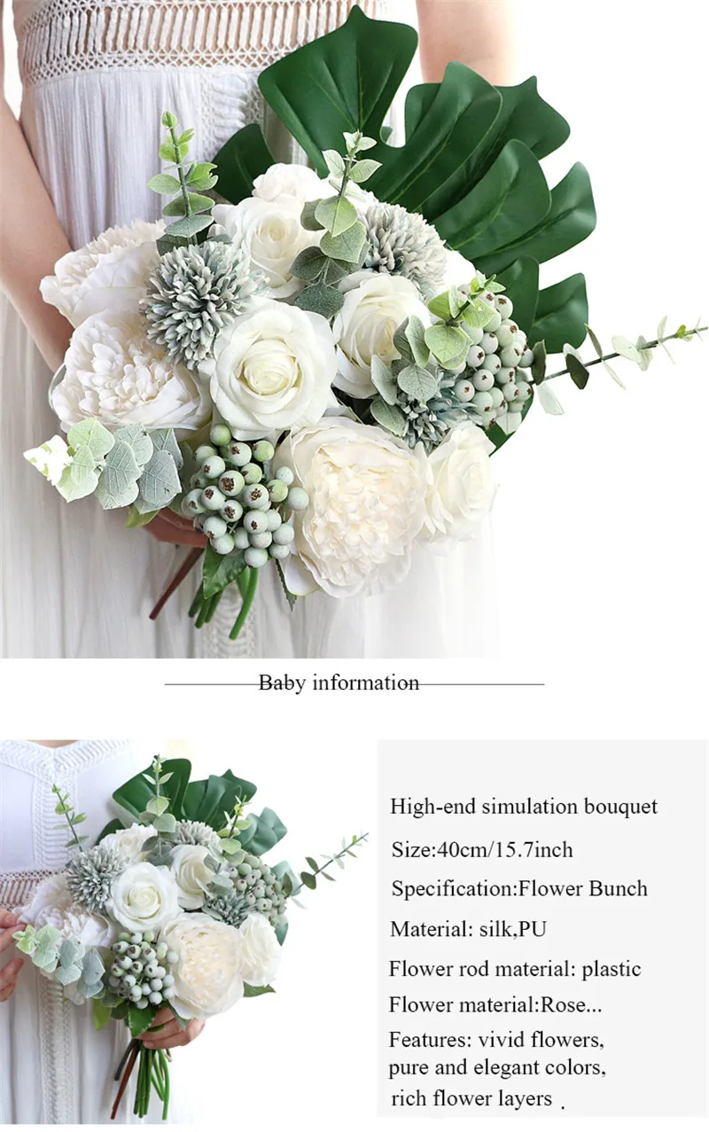 Искусственные цветы fleurs artificielles искусственные цветы для декора Ручной моделирования розы гортензии большой букет дом
