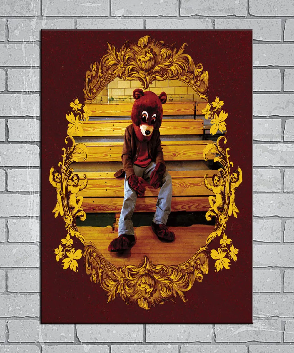 N0198 Kanye West The College Dropout альбом светильник лый холст на заказ постер Настенный декор