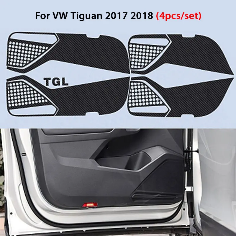 Mcrea авто дверь антиударная площадка коврик наклейки для Volkswagen VW Tiguan Polo Golf 7 MK7 Jetta 6 MK6 Passat B8 Bora Santana - Название цвета: For Tiguan 2017 2018